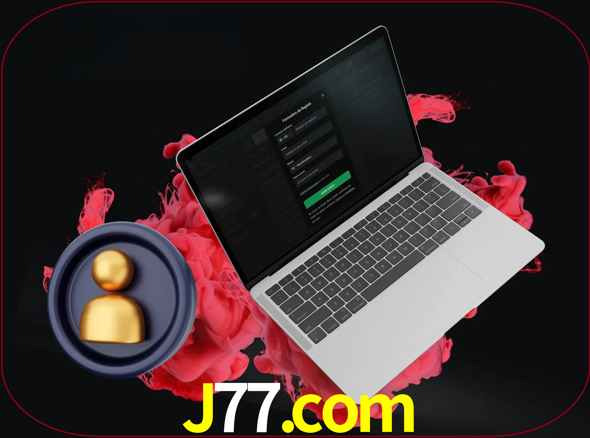 No cabeçalho do site j77, clique no botão que o levará a um formulário especial onde terá de introduzir as suas informações actuais.