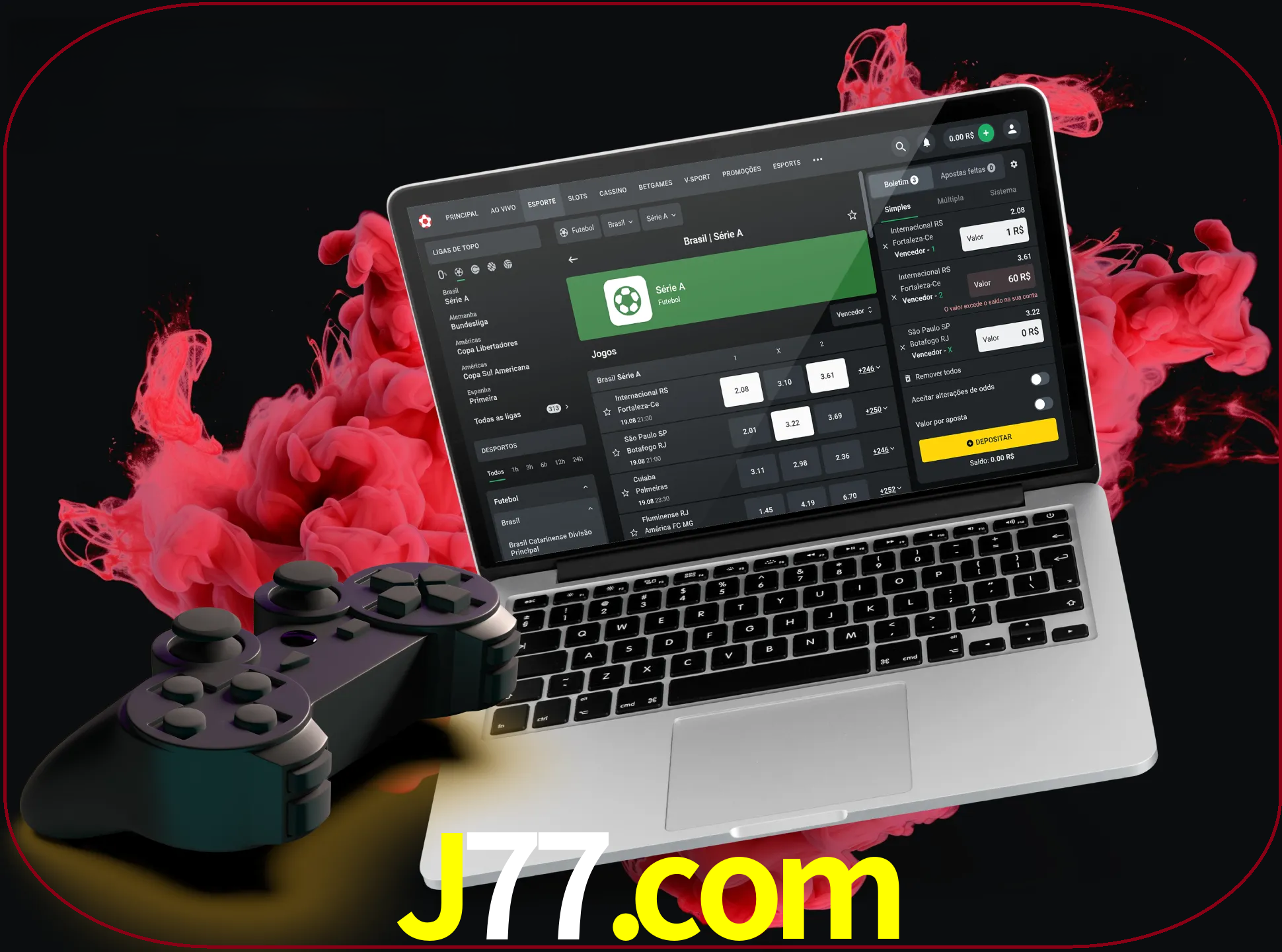 Visite a secção especial de jogos de vídeo em j77 para descobrir em que jogos pode apostar e ganhar muito dinheiro.