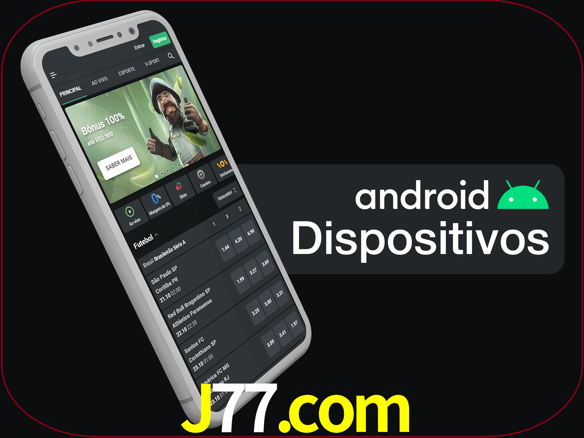 O aplicativo suporta a maioria de todos os dispositivos Android.