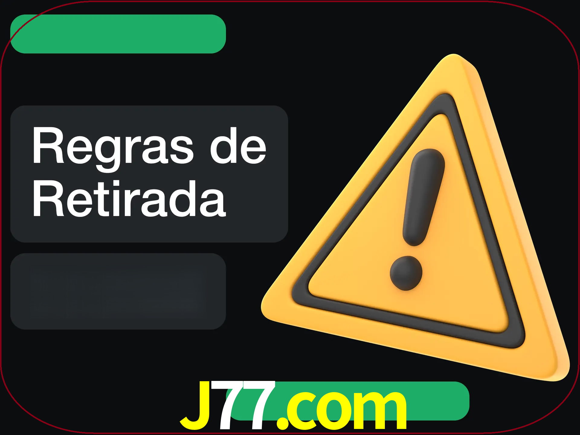 Leia as regras antes de fazer primeiro comdawal.